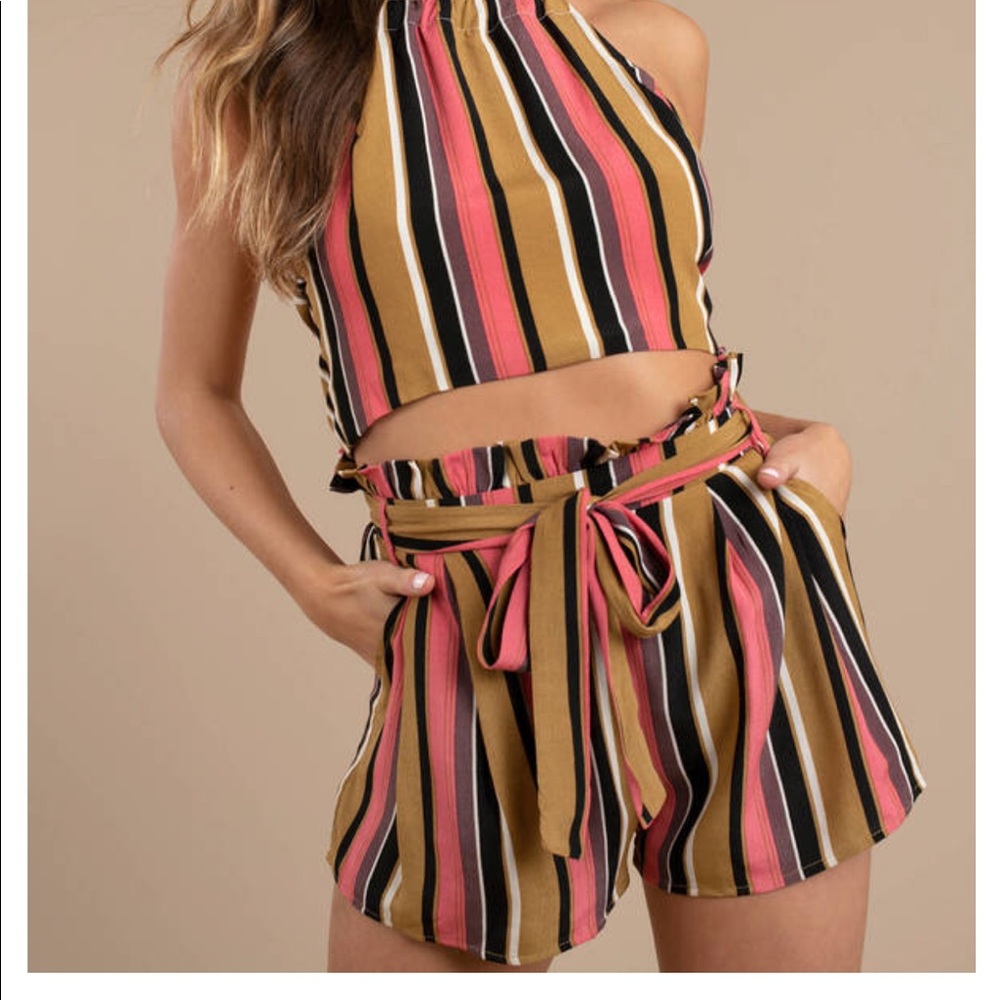 Halter top and short set